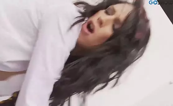 Toilet Finger Fun with Brunette and Socks